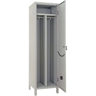 Armario Prometal - 50x50x180 cm - Acero gris - Puerta sencilla Armario Prometal - 50x50x180 cm - Acero gris - Puerta sencilla