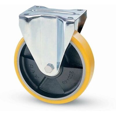 Ruota industriale Capaldo - Supporto in acciaio 200x40mm - Ghisa e Poliuretano Ruota industriale Capaldo - Supporto in acciaio 200x40mm - Ghisa e Poliuretano