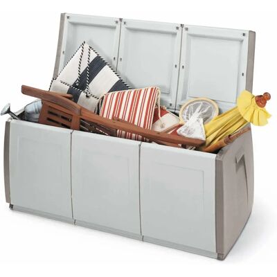 TERRY Cofre de Resina - Gris - 140x54x57 cm - Caja de almacenamiento TERRY Cofre de Resina - Gris - 140x54x57 cm - Caja de almacenamiento