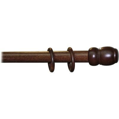 Barra per tende in legno Capaldo - Noce scuro - 35mm di diametro - 150cm Barra per tende in legno Capaldo - Noce scuro - 35mm di diametro - 150cm