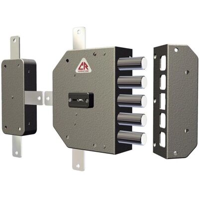 CAPALDO Modelo 2300 Cerradura de Seguridad - Derecha, Doble Mapa, 5 Pestillos CAPALDO Modelo 2300 Cerradura de Seguridad - Derecha, Doble Mapa, 5 Pestillos