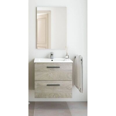 NBRAND CM.60 rovere alaska mobiliario de baño - Conjunto de muebles de baño NBRAND CM.60 rovere alaska mobiliario de baño - Conjunto de muebles de baño