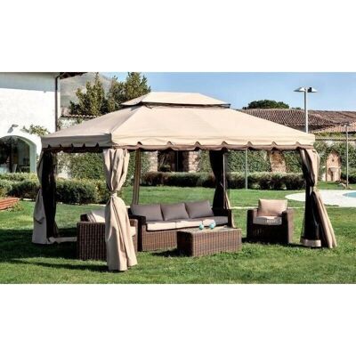 GIARDINI DEL RE - Set di 4 teli laterali per gazebo Adventure Magnum - Ecru' GIARDINI DEL RE - Set di 4 teli laterali per gazebo Adventure Magnum - Ecru'