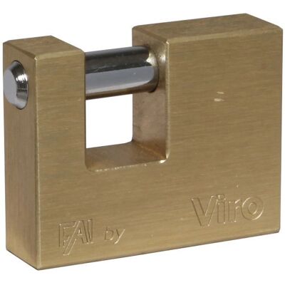 Serratura in ottone Viro con gancio da 70mm - Chiavistello antitaccheggio con 2 chiavi Serratura in ottone Viro con gancio da 70mm - Chiavistello antitaccheggio con 2 chiavi