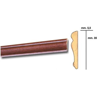 NBRAND Cornice 5,5x35 Mogano - Cornice decorativa 200cm - Cornice NBRAND Cornice 5,5x35 Mogano - Cornice decorativa 200cm - Cornice