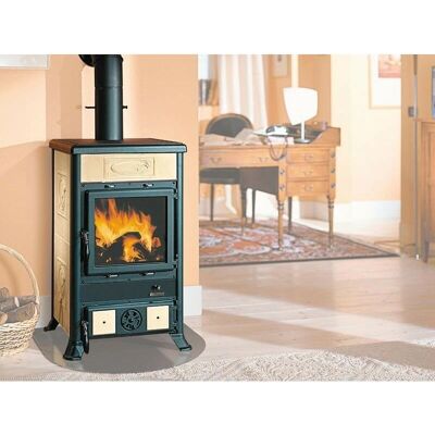 Stufa a legna Nordica ExtraFlame R1 - Maiolica Pergamena, 8.8 kW, 252 m² Stufa a legna Nordica ExtraFlame R1 - Maiolica Pergamena, 8.8 kW, 252 m²