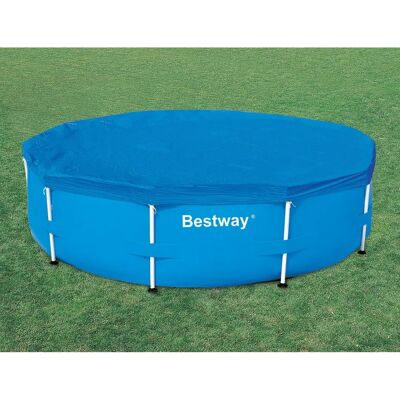 Copertura piscina Bestway 305cm PVC con fori di drenaggio corde di fissaggio Copertura piscina Bestway 305cm PVC con fori di drenaggio corde di fissaggio