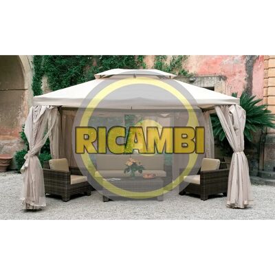 Capaldo Set di Reti Zanzariera per Gazebo 3x4m - Ecru Capaldo Set di Reti Zanzariera per Gazebo 3x4m - Ecru