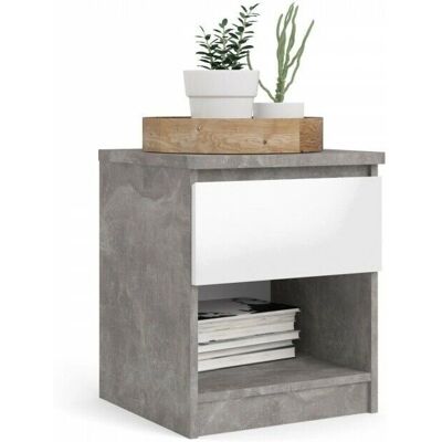 ARGONAUTA Mesita de noche blanco/gris - Nightstand ARGONAUTA Mesita de noche blanco/gris - Nightstand