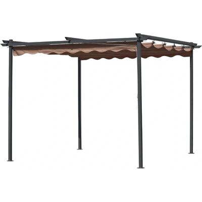 Capaldo Pergola in Acciaio 3x3 con Tetto Retrattile - Pergola Capaldo Pergola in Acciaio 3x3 con Tetto Retrattile - Pergola