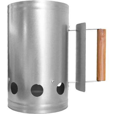 Ompagrill Accenditore in acciaio per barbecue - Diametro 16 cm - Altezza 27 cm Ompagrill Accenditore in acciaio per barbecue - Diametro 16 cm - Altezza 27 cm