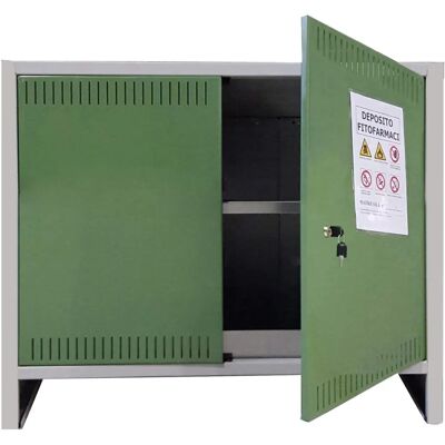 Capaldo Verzinkter Metallschrank - 100x40x80cm Lager für Pestizide Capaldo Verzinkter Metallschrank - 100x40x80cm Lager für Pestizide