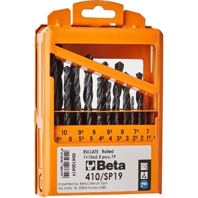 Beta 410 /SP19 Sada vrtáků do kovu - 1-10mm Beta 410 /SP19 Sada vrtáků do kovu - 1-10mm