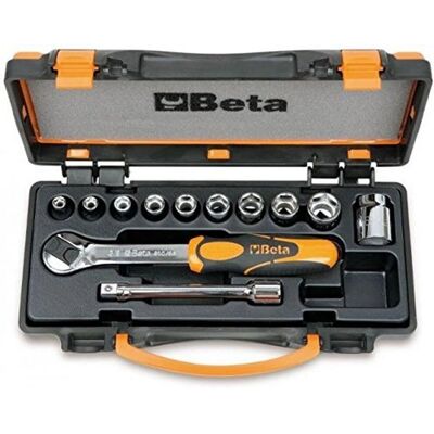 Set di 10 bussole Beta 910A/C10 - 2 accessori, attacco 3/8 Set di 10 bussole Beta 910A/C10 - 2 accessori, attacco 3/8