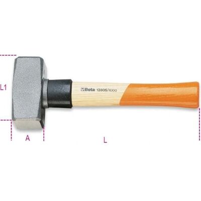 Beta Modell 1380S - Maurerhammer mit Holzgriff Beta Modell 1380S - Maurerhammer mit Holzgriff