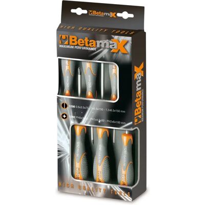Beta - série de 8 tournevis cruciformes et plats - Boîte de 8 pièces - Publicité Beta - série de 8 tournevis cruciformes et plats - Boîte de 8 pièces - Publicité