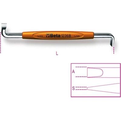 Beta - 1236B - Chrombeschichtet - 1,2x8 mm - Schraubendreher Beta - 1236B - Chrombeschichtet - 1,2x8 mm - Schraubendreher