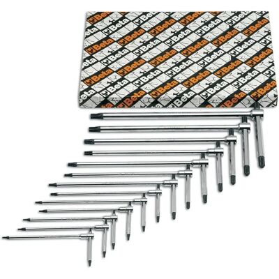 Beta Tools Clé en T - Jeu de T6 à T50 avec profils Torx - Publicité Beta Tools Clé en T - Jeu de T6 à T50 avec profils Torx - Publicité