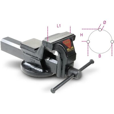 Beta 1599F ocelový svěrák - 100mm čelist - 125mm otevření - Těžké použití Beta 1599F ocelový svěrák - 100mm čelist - 125mm otevření - Těžké použití