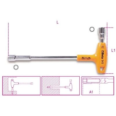Beta Utensili 941 8 mm Sechskant/bi-Sechskant Steckschlüssel - Hochdrehmoment Beta Utensili 941 8 mm Sechskant/bi-Sechskant Steckschlüssel - Hochdrehmoment