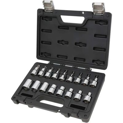 Set de 17 Piezas Torx Beta - Acero de Alta Resistencia - 1/2" Impulsor Set de 17 Piezas Torx Beta - Acero de Alta Resistencia - 1/2" Impulsor