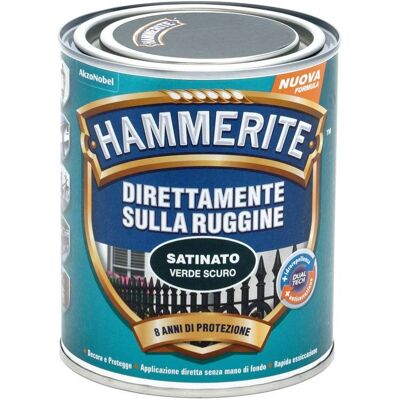 Smaltatura Satinata Verde Scuro Hammerite 0,75L Antiruggine - Ferro & Metallo Smaltatura Satinata Verde Scuro Hammerite 0,75L Antiruggine - Ferro & Metallo
