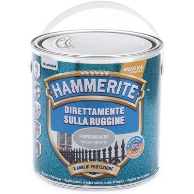 Smaltatura Metallo Hammerite - 2,5L Antiruggine - Grigio Grafite - 8-10 m² Smaltatura Metallo Hammerite - 2,5L Antiruggine - Grigio Grafite - 8-10 m²