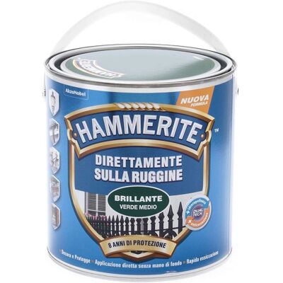 Smalto antiruggine Hammerite 2,5L Verde - Interni Esterni Smalto antiruggine Hammerite 2,5L Verde - Interni Esterni