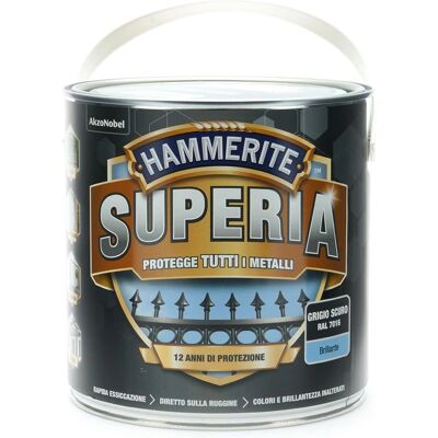 HAMMERITE - Superia - Grigio Scuro - 2.5 L - Vernice HAMMERITE - Superia - Grigio Scuro - 2.5 L - Vernice