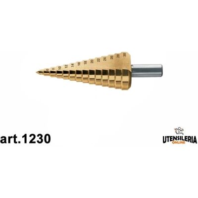 KRINO - 01230 - HSS-G TiN - Sheet metal Gr.5 - Step drill KRINO - 01230 - HSS-G TiN - Sheet metal Gr.5 - Step drill