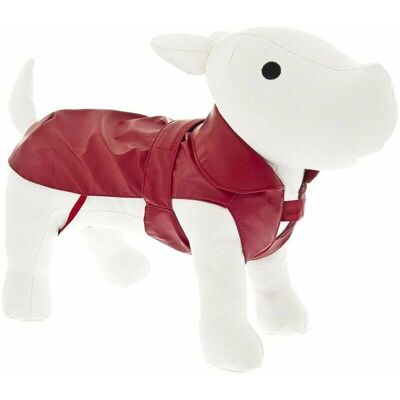 Impermeabile per cani FERRIBIELLA - Collo a V morbido - 47cm - Rosso Impermeabile per cani FERRIBIELLA - Collo a V morbido - 47cm - Rosso