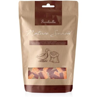 Snack per Cani con Anatra e Patata Dolce FERRIBIELLA - Naturale, Morbido e Salutare Snack per Cani con Anatra e Patata Dolce FERRIBIELLA - Naturale, Morbido e Salutare