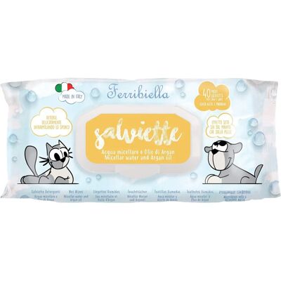 Ferribiella Modello 40pz - Salviette per cani e gatti Ferribiella Modello 40pz - Salviette per cani e gatti