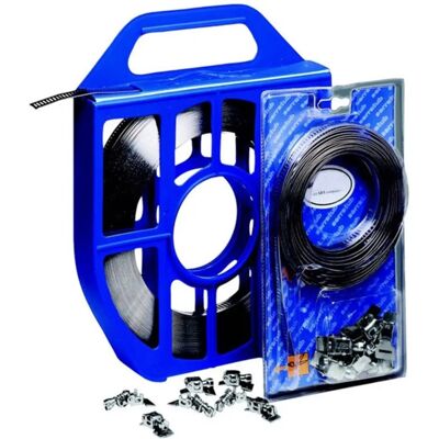 NORDIC METALBLOK SRL Kabelbinder - 9mm breit, 5m lang, 8 Klammern NORDIC METALBLOK SRL Kabelbinder - 9mm breit, 5m lang, 8 Klammern