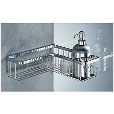 Colombo Design - Angolare Semplice con Ripiano Inox - Accessori Bagno Colombo Design - Angolare Semplice con Ripiano Inox - Accessori Bagno