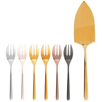 Sambonet - Linear - Multicolor PVD - 6pc - Cutlery set Sambonet - Linear - Multicolor PVD - 6pc - Cutlery set