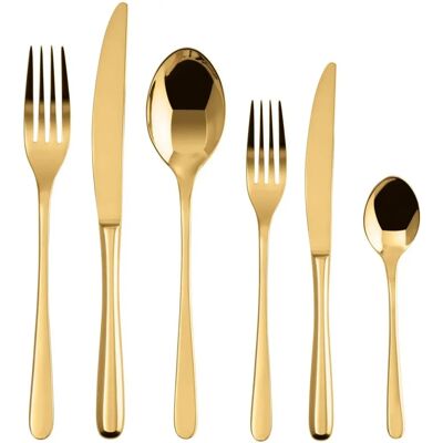 Ensemble de 36 pièces Sambonet Taste - Vaisselle en or Ensemble de 36 pièces Sambonet Taste - Vaisselle en or