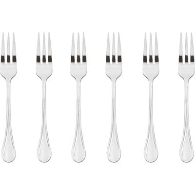Sambonet Royal Inox 6 Fourchettes à Dessert - Élégant Classique Sambonet Royal Inox 6 Fourchettes à Dessert - Élégant Classique
