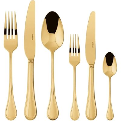 Sambonet 36-teiliges Goldbesteck-Set für 6 Personen - Besteckset Sambonet 36-teiliges Goldbesteck-Set für 6 Personen - Besteckset