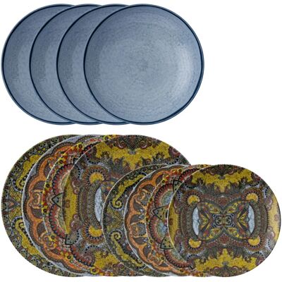 Arthur Krupp - Mandala 12-teilig - Blau - Mehrfarbig - Dinnerware set Arthur Krupp - Mandala 12-teilig - Blau - Mehrfarbig - Dinnerware set