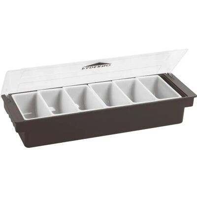 Paderno World Cuisine ABS Kunststoff Bar Cocktail Behälter - 3 Fächer Paderno World Cuisine ABS Kunststoff Bar Cocktail Behälter - 3 Fächer