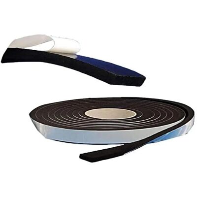 GEKO - Guarnizione in schiuma 25x5 mm x 10 m Nero GEKO - Guarnizione in schiuma 25x5 mm x 10 m Nero