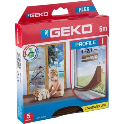 Geko Guarnizione marrone 9x3mm 6M Geko Guarnizione marrone 9x3mm 6M