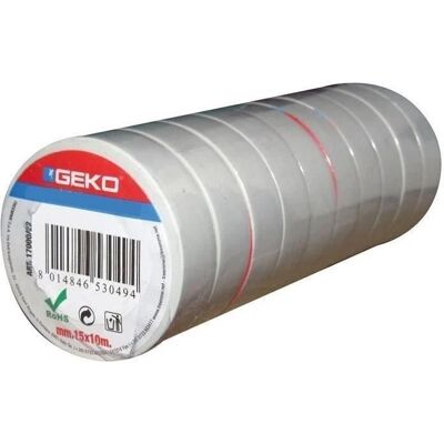 Nastro isolante Geko - 15mm x 10m - Resistente al fuoco Nastro isolante Geko - 15mm x 10m - Resistente al fuoco
