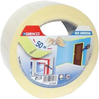 Geko Universelles Abdeckband - 50mm x 50m - Mittel/Niedrig Temperatur Geko Universelles Abdeckband - 50mm x 50m - Mittel/Niedrig Temperatur