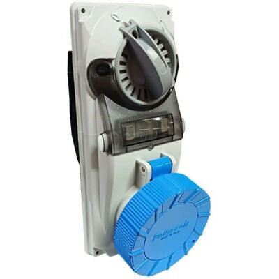 Prise industrielle verrouillée Palazzoli - 32A 230V IP67 - Publicité Prise industrielle verrouillée Palazzoli - 32A 230V IP67 - Publicité
