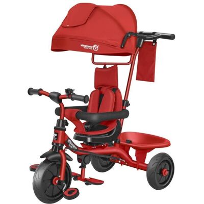 Triciclo Globo Vitamina G Evo 5 in 1 con Parasole Rosso - Triciclo Triciclo Globo Vitamina G Evo 5 in 1 con Parasole Rosso - Triciclo