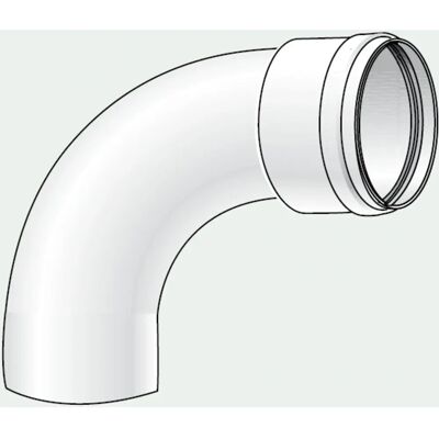 Fondital Modello - Curva a 90° per tubi - Bianco Fondital Modello - Curva a 90° per tubi - Bianco