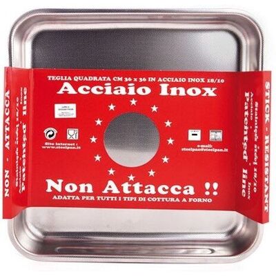 Poêle en Inox Manutan - 36x36cm pour Four Haut - Fond en Nid d'Abeille Anti-adhérent - Publicité Poêle en Inox Manutan - 36x36cm pour Four Haut - Fond en Nid d'Abeille Anti-adhérent - Publicité