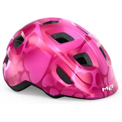 MET Pink Hearts Kids Cycle Helmet - 52-55cm - Kids Helmet for Biking MET Pink Hearts Kids Cycle Helmet - 52-55cm - Kids Helmet for Biking